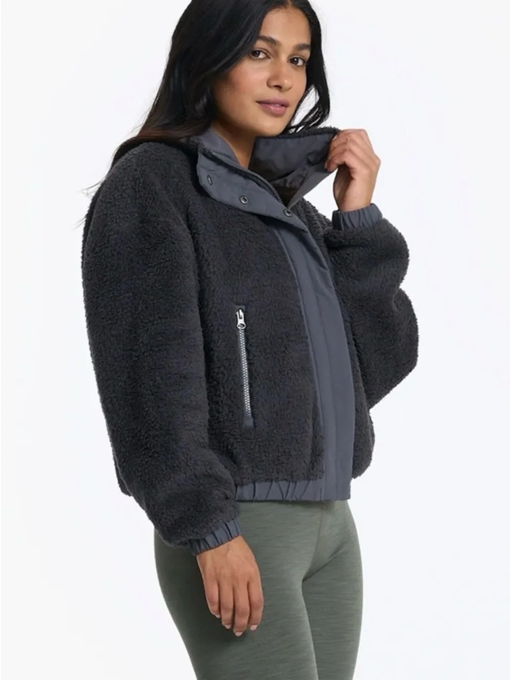 Vuori Charcoal Sherpa Zip-Up Jacket - Picture 3 of 7